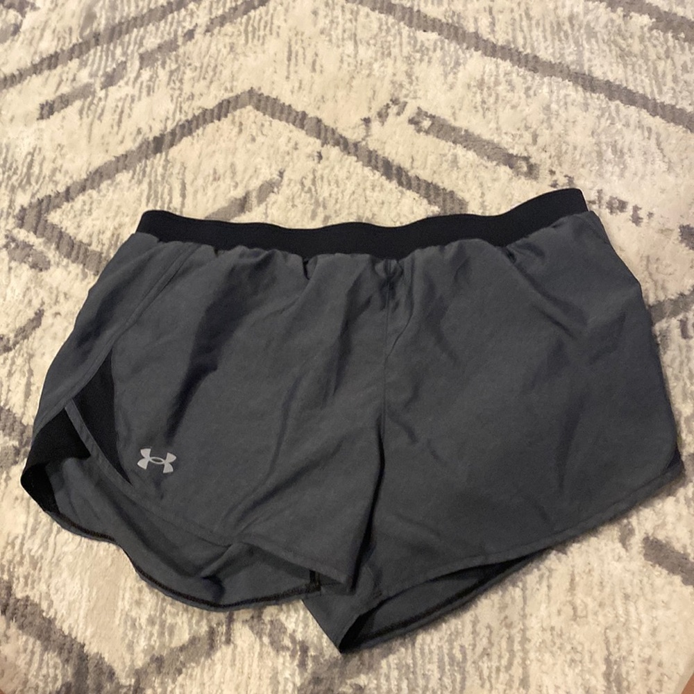 Black and gray XL under armor shorts